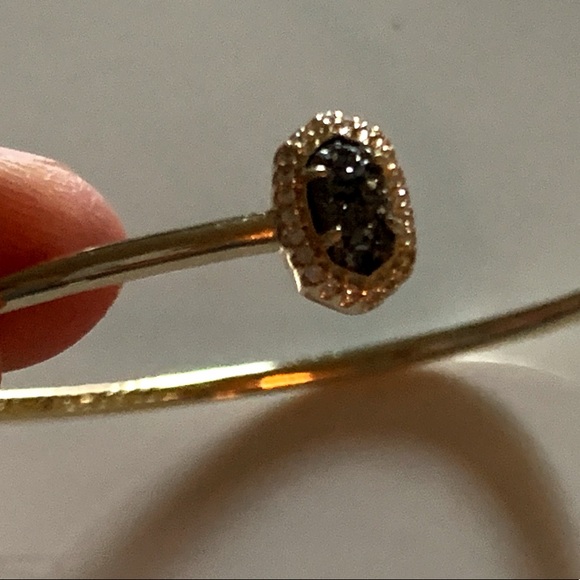 NWOT KENDRA SCOTT Calla Drusy Cuff Bracelet silver - Picture 2 of 10